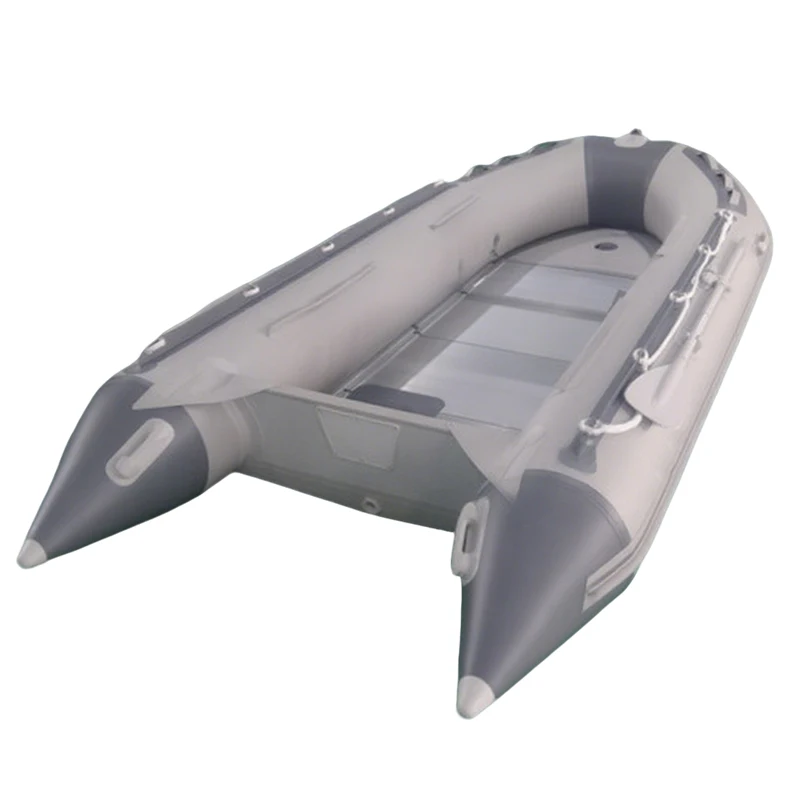 2025 China PVC Pro Marine Grade Sport Dinghy 12ft 380cm Aluminum Floor Foldable Rowing Boat for Drifting Hunting Trips Outdoor