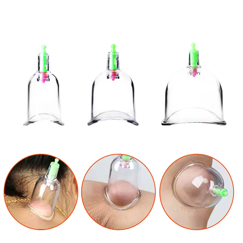3Pcs/SetChinese cupping U Curved Vacuum Cupping Suction Joint 3 cup cupping therapy joints cups Traditional Acupuncture Massage