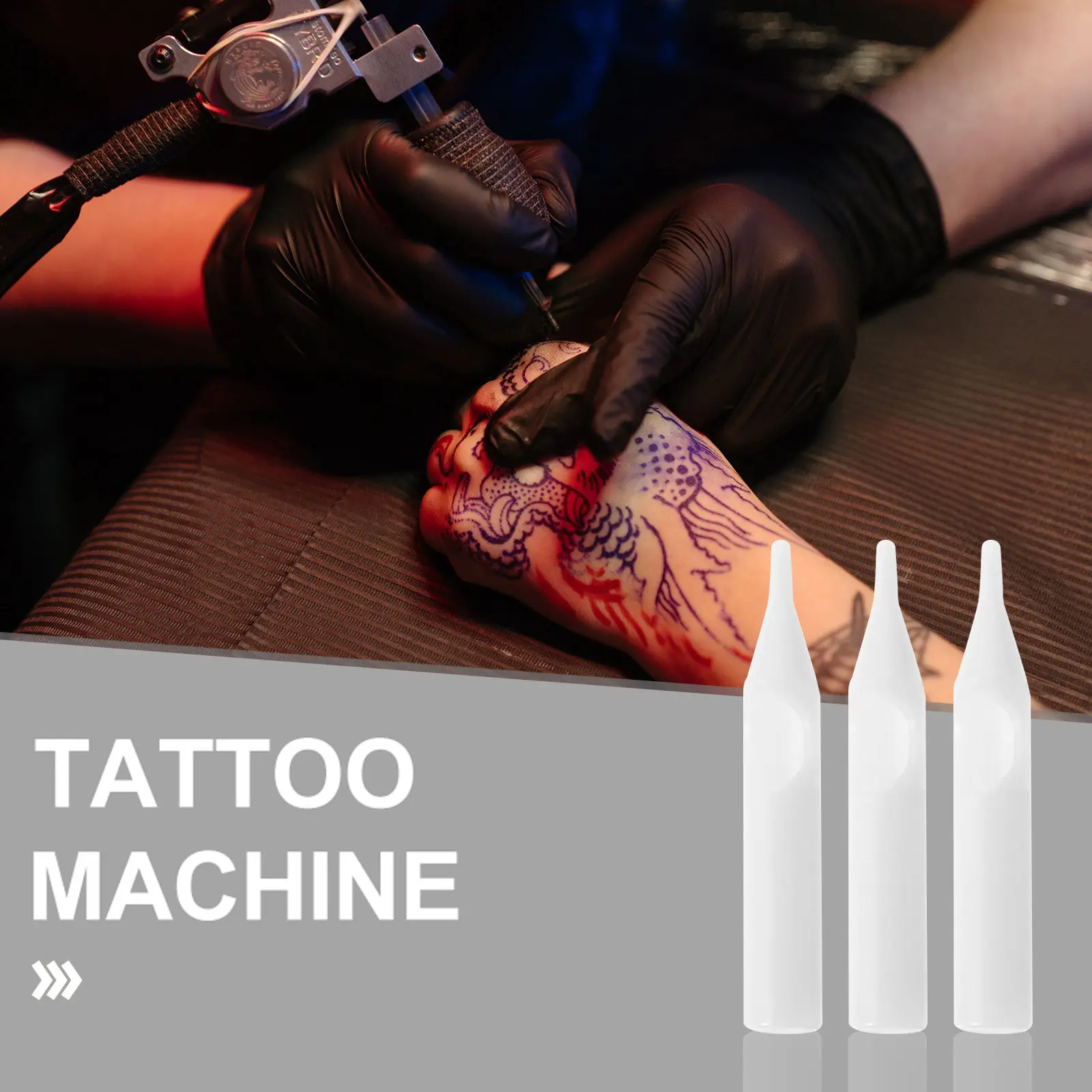 

1 упаковка одноразовых насадок-игл для тату-машинок, высококачественный АБС-пластик, профессиональное использование, долговечность