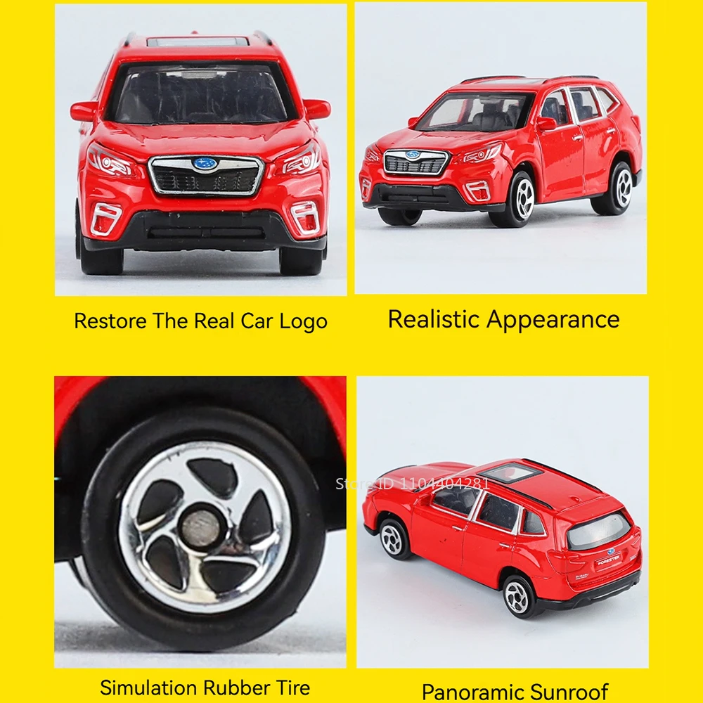 Scala 1:64 SUBARU Forester 2021 Modello di Auto In Miniatura Pressofuso In Lega Giocattoli Ornamento Ruote Scivolo Avanti Veicolo per Il Ragazzo Regalo Raccogliere