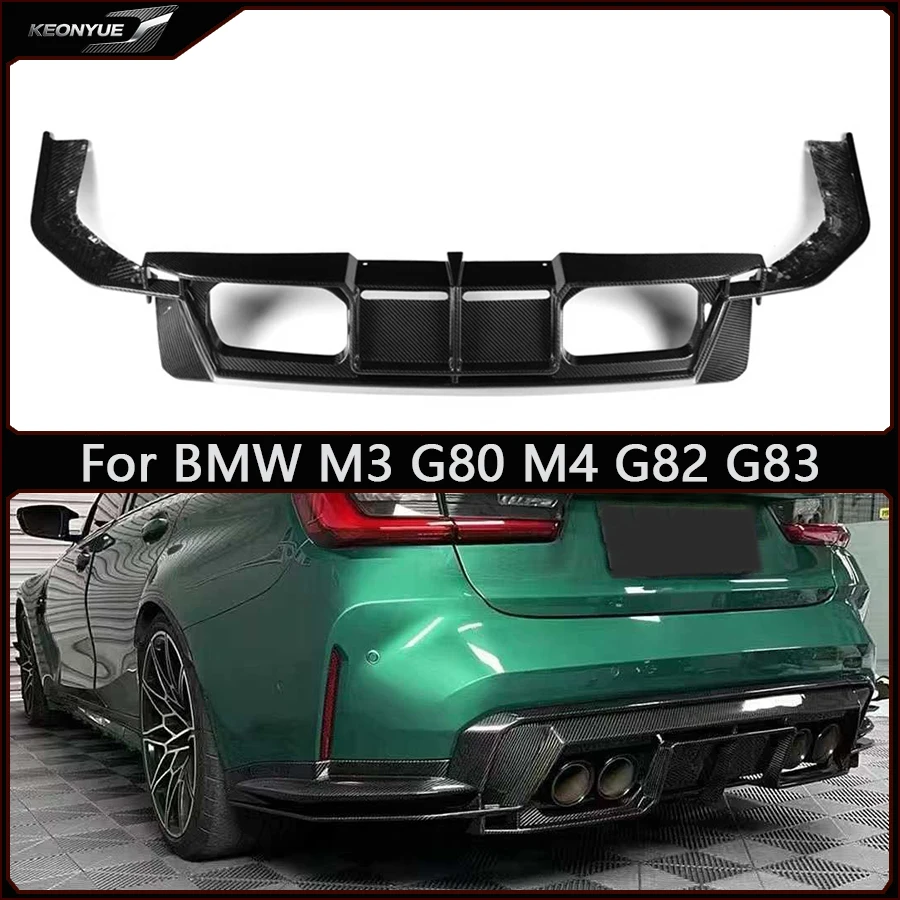For BMW M3 G80 M4 G82 G83 2021+ Dry Carbon Fiber Rear Lip Diffuser Car Bumper Spoiler PSM Style Car Accessories Body Kit