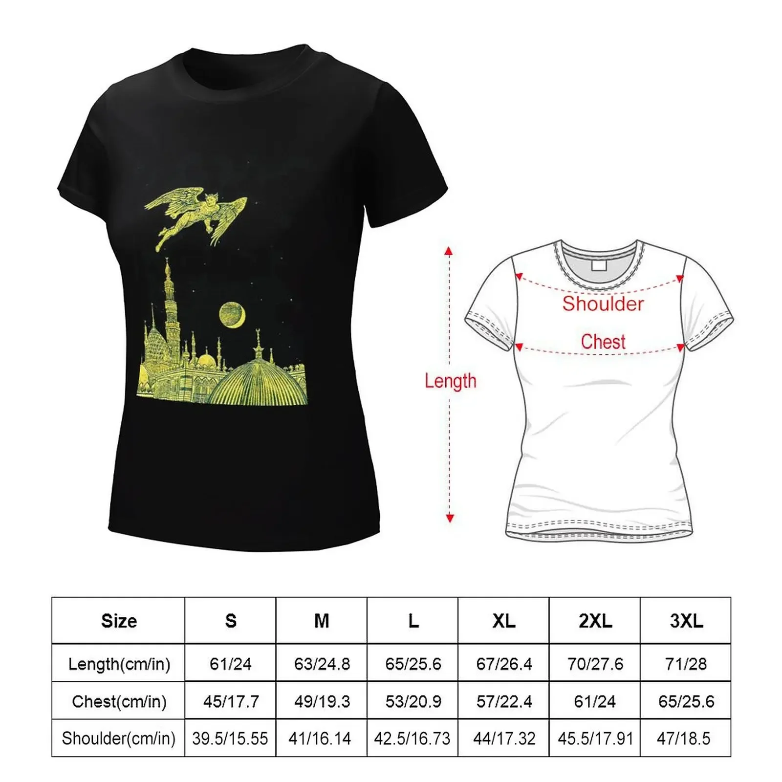 HD The golden Demon T-shirt female korean fashion t shirts for Women loose fit