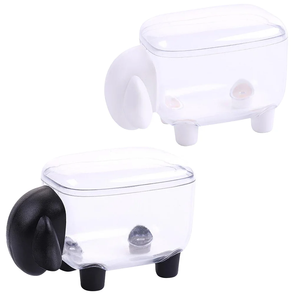 

2Pcs Desktop Storage Boxes Plastic Clear Toothpick Cases Sundries Organizers Portable Holders for Home Restaurant Bar