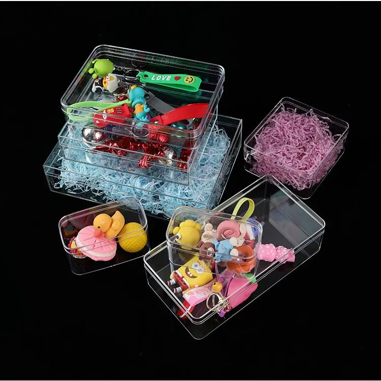 Clear Acrylic Boxes with Lid Rectangle Display Boxes Acrylic Candy Box for Wedding Birthday Party Favor Acrylic Storage Box