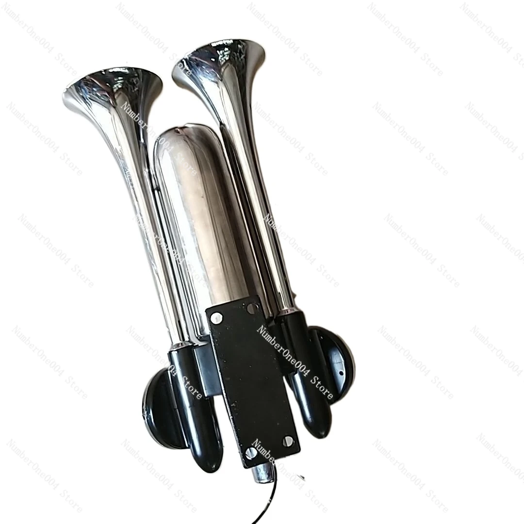 Air outlet, horn, rocket launcher, continuous sound, ear protection, air horn, bus and truck, super loud whistle with tank 12V image 2