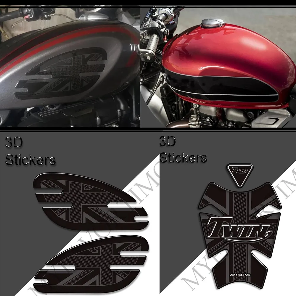 Twin Bobber Rocket 3 GT Knee Tank Pad For Triumph Bonneville Scrambler 1200 Thruxton R RS Speedmaster T100 T120 Street Cup Speed