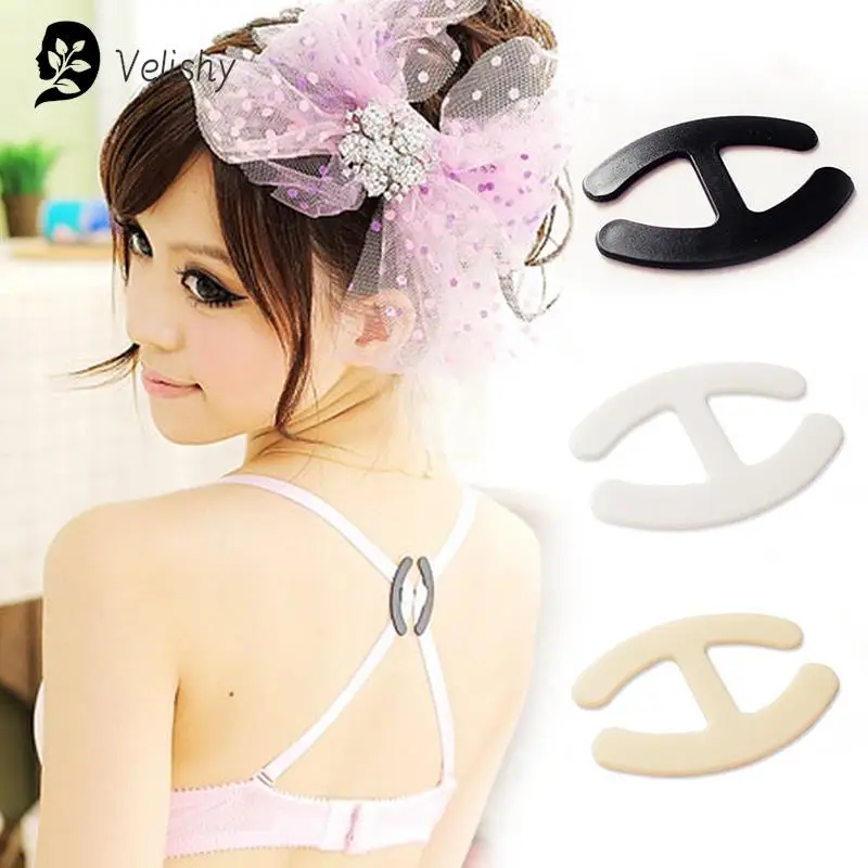 

2021 New 3 PCS Charming Hide Converter Women's Push Up Cleavage Control Invisible Bra Strap Belt Clip Buckle Non-slip Buckle