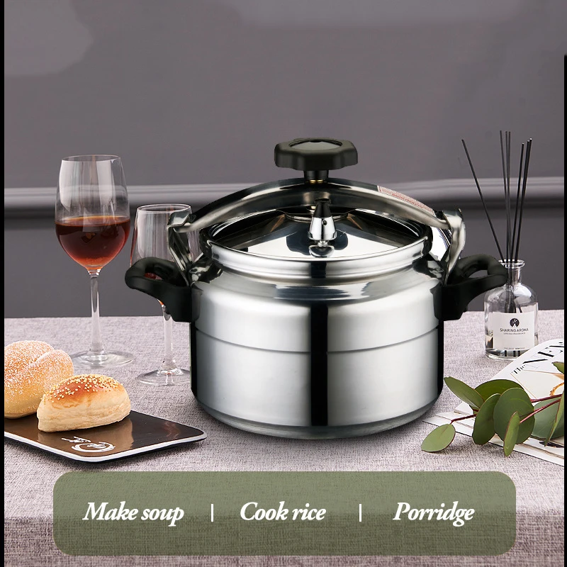 

5L/7L/9L Aluminum Pressure Cooker Gas Stove Use Cooking Tool Rice Maker Stewing Machine Soup Pot Quick Heating Large Size