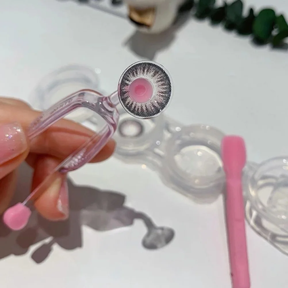 Multifunctional Contact Lens Tweezers and Suction Cup Spoon Set Contact Lens Remover Contact Lens Inserter Remover
