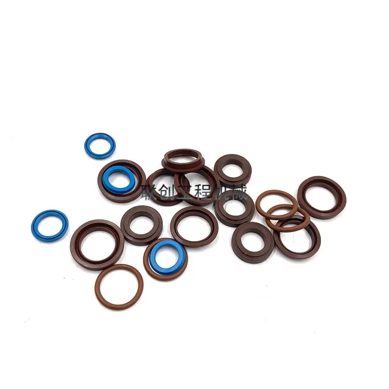 For Kobelco SK200 SK210 SK250 SK260 SK350-8 Walking foot valve bullet plunger Oil Seal Excavator Parts