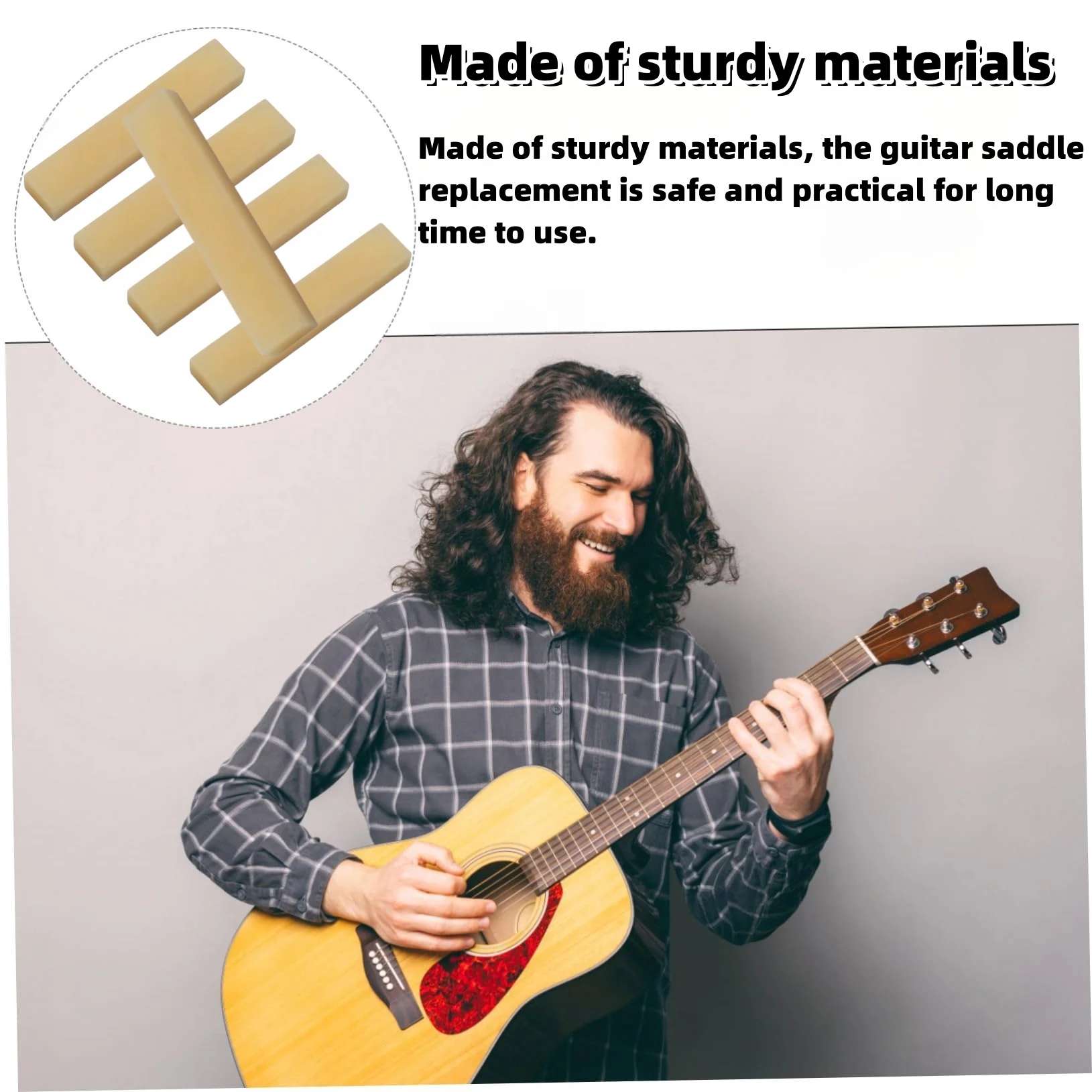 Miwayer 6 سلسلة 3/5/10 قطعة الغيتار الكلاسيكي الصوتية غير المبيضة فارغة العظام الجوز للجيتار 52x6x10 مللي متر Luthier لتقوم بها بنفسك جسر السرج