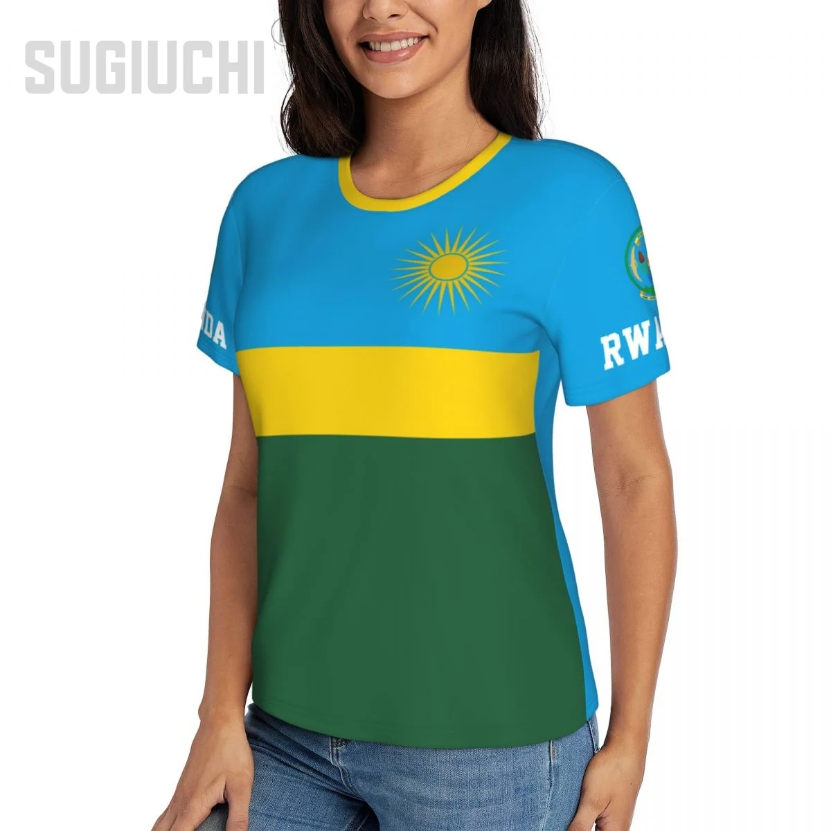 للجنسين الأمة تي شيرت رواندا العلم Rwandan تي شيرت للرجال النساء كرة القدم مشجعي كرة القدم الهدايا ملابس مخصصة المحملة