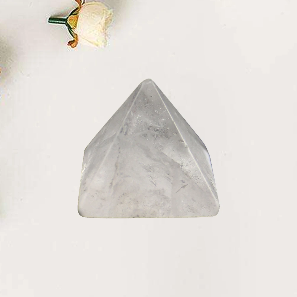 

1pc Natural Crystal Pyramid Gemstone Chakra Therapy Stone Decoration Healing Palm Stone Gorgeous for Health