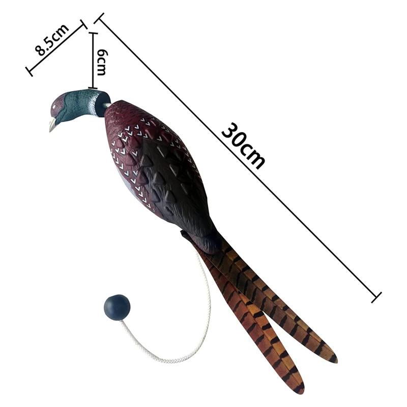 Pet simulation toy 2 Pcs Pheasant Dummy Bumper Toy for Hunting Retriever Dog Training,