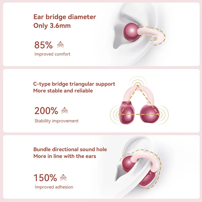 K521 Rotatable Love Heart Shaped Charging Case Low Latency Headphones NEW  Wireless Stereo Earbuds Earphone For Phone Tablet