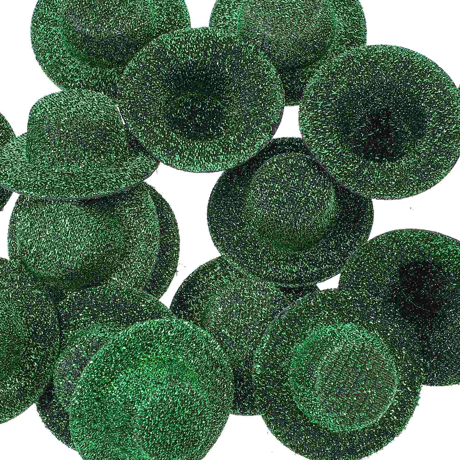 20 Pcs Mini Hat Decoration Jazz Ornament Caps Dolls House Accessories Dark Green Fine Colored Cloth Tiny