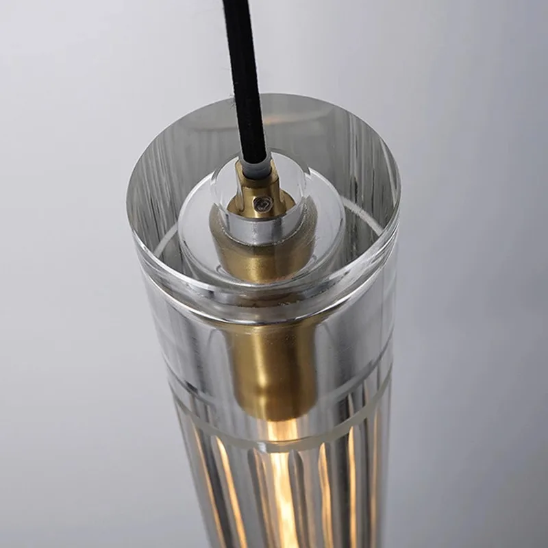 북유럽 스타일 골드 글라스 LED 샹들리에 조광 가능한 펜던트 조명 주방 아일랜드 레스토랑 및 현관용 서스펜션 조명기구