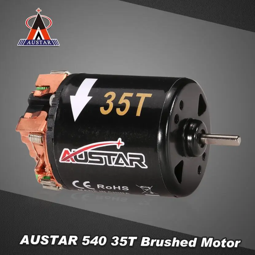 Austar 540 Brushed Motor Parts Replaceable Hobbywing 1080/1060 Compatible with 21T 27T 35T 45T 55T Options for High-Speed Racing