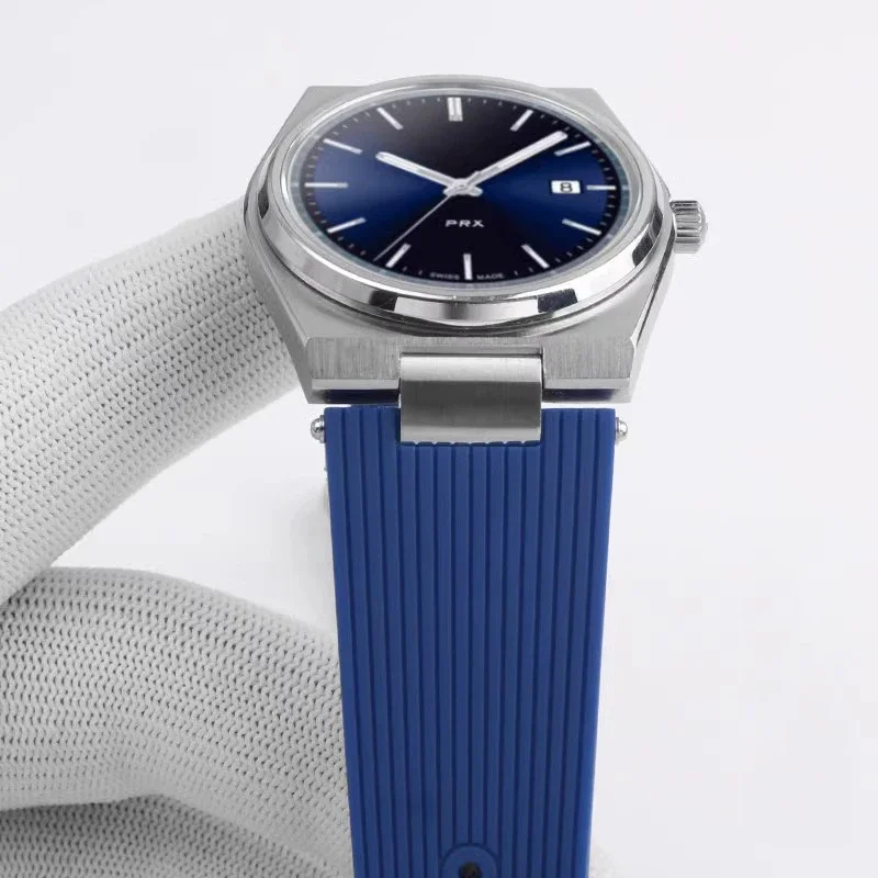 Мужской ремешок для часов 12 мм для Tissot PRX T137.407 T137.410, модный резиновый ремешок для суперплера, быстросъемный силиконовый браслет