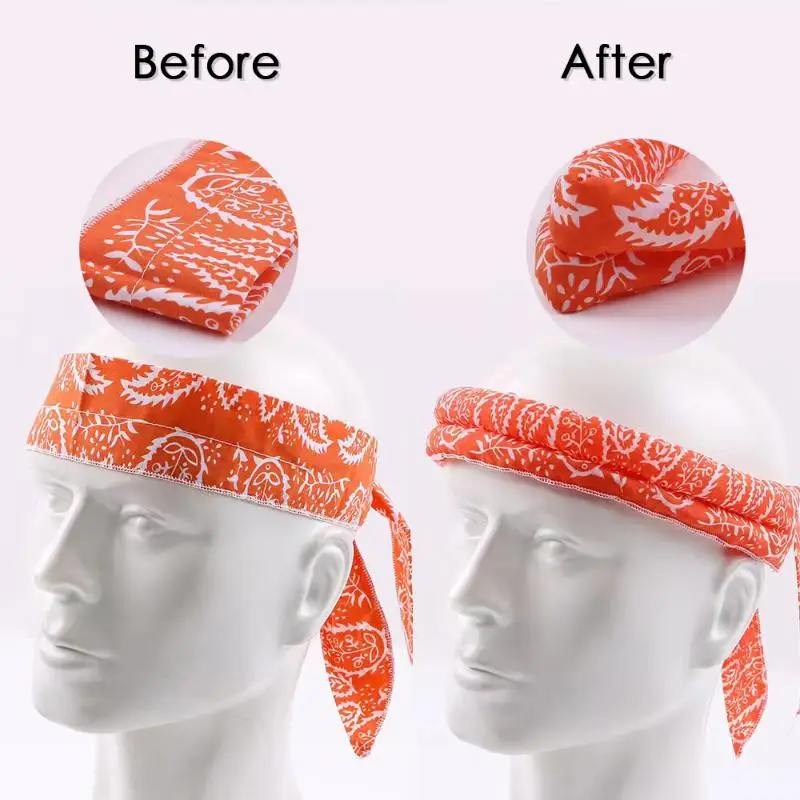

Outdoor Summer Ice Cooling Scarf Neck Wrap Headband Cooling Bandana Scarf Sports Headband Towel Wristband Sun Protection Scarf
