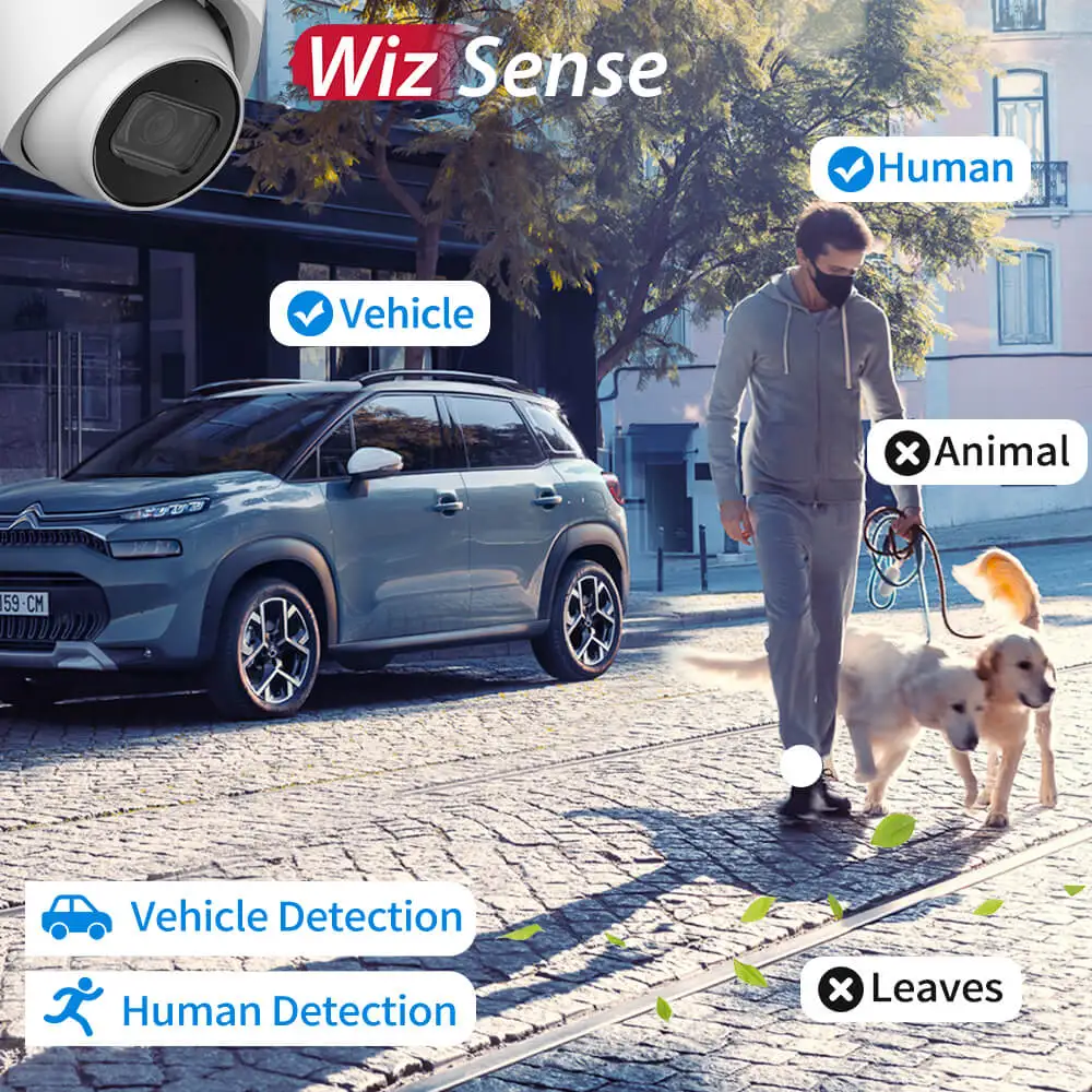 4MP Starlight PoE IP Camera AI Human Vehicle Detection Perimeter Protection WDR H.265+ Full Metal Outdoor Indoor CCTV