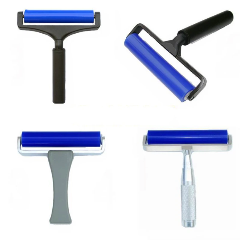 high quality washable silicon sticky lint roller remove dust with handle