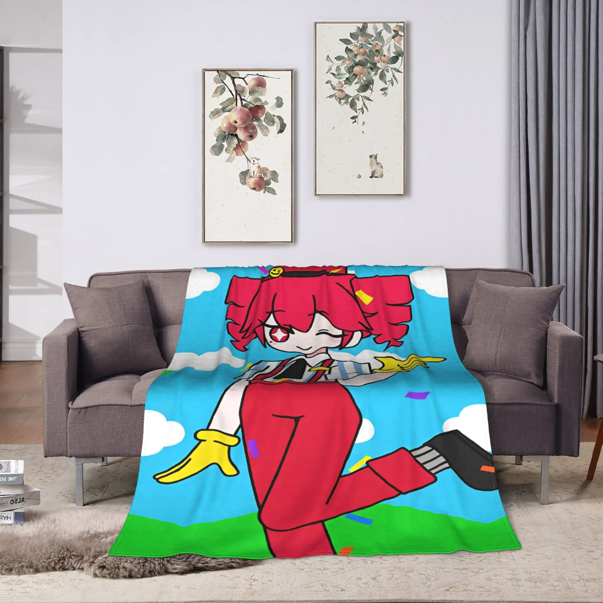 Kasane Teto Character Plush Blanket Students  Flannel Throw Blanket For Couch Chair Super Soft Design Quality Bedspread