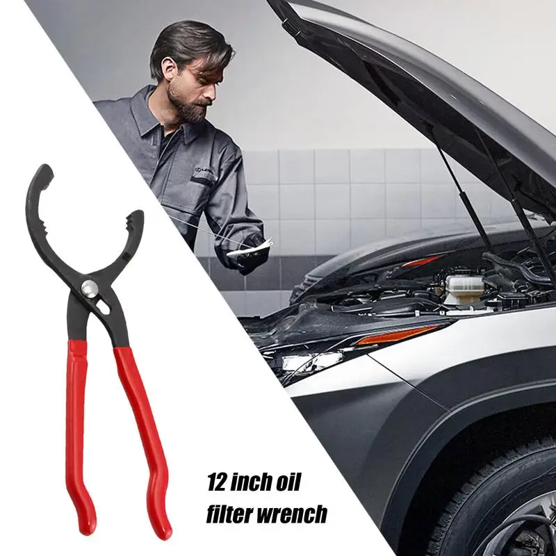 

Регулируемый ключ для масляного фильтра 12-дюймовый ключ для замены масла, инструмент для снятия головки автомобильного масла, инструмент для установки масляной системы для грузовиков, инструменты для масляной системы
