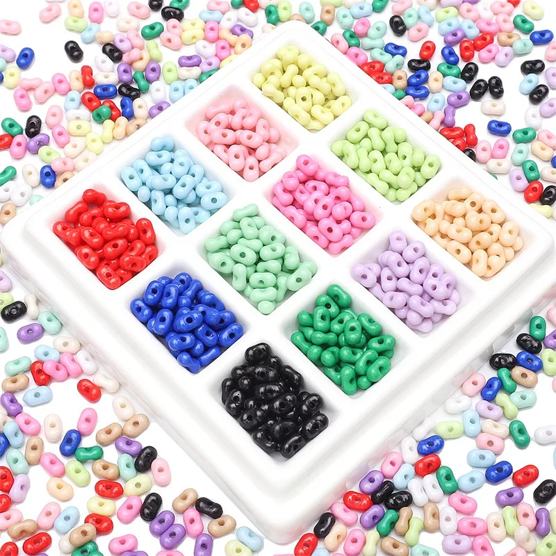 100Pcs Acrylic Colorful Beads Set for Kids Loose Spacer DIY Handmade Jewelry Bracelet Chain Pendants Craft Accessories