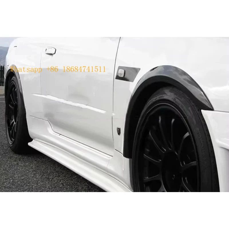Carbon Fiber Pattern Wheel Eyebrow With Mudguard Auto Exterior Upgrade Parts