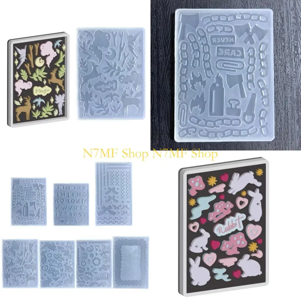 

N7MF DIY Crystal Epoxy Photo -Rame Photo Rame Quecksysding Silicone Flomone Crame Decoration