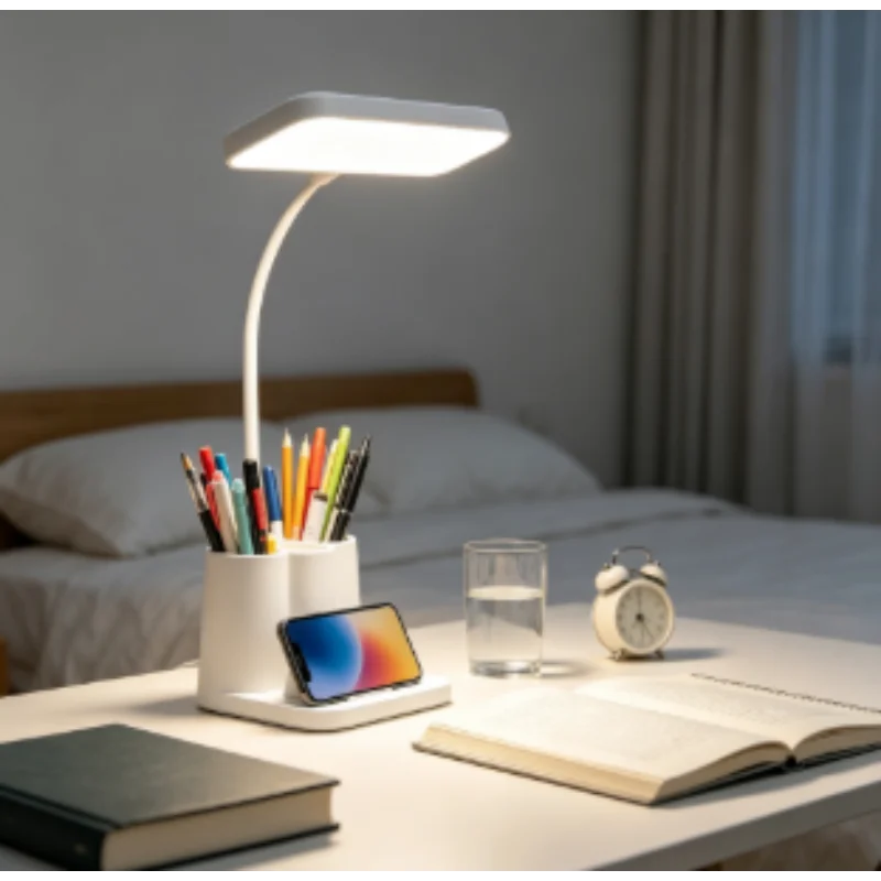 USB LED Study Desk Lamp, Eye Protection Reading Light for College Student Dormitory Bedroom Bedside