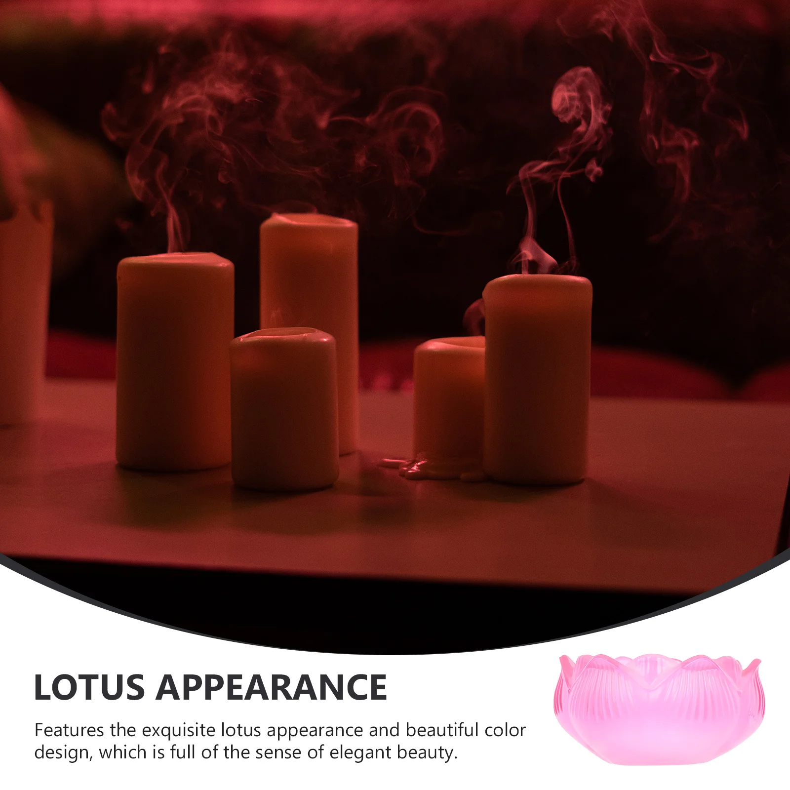 

2Pcs Lotus Shaped Glass Candleholders Exquisite Decorative Holders Religious Tabletop Ornament