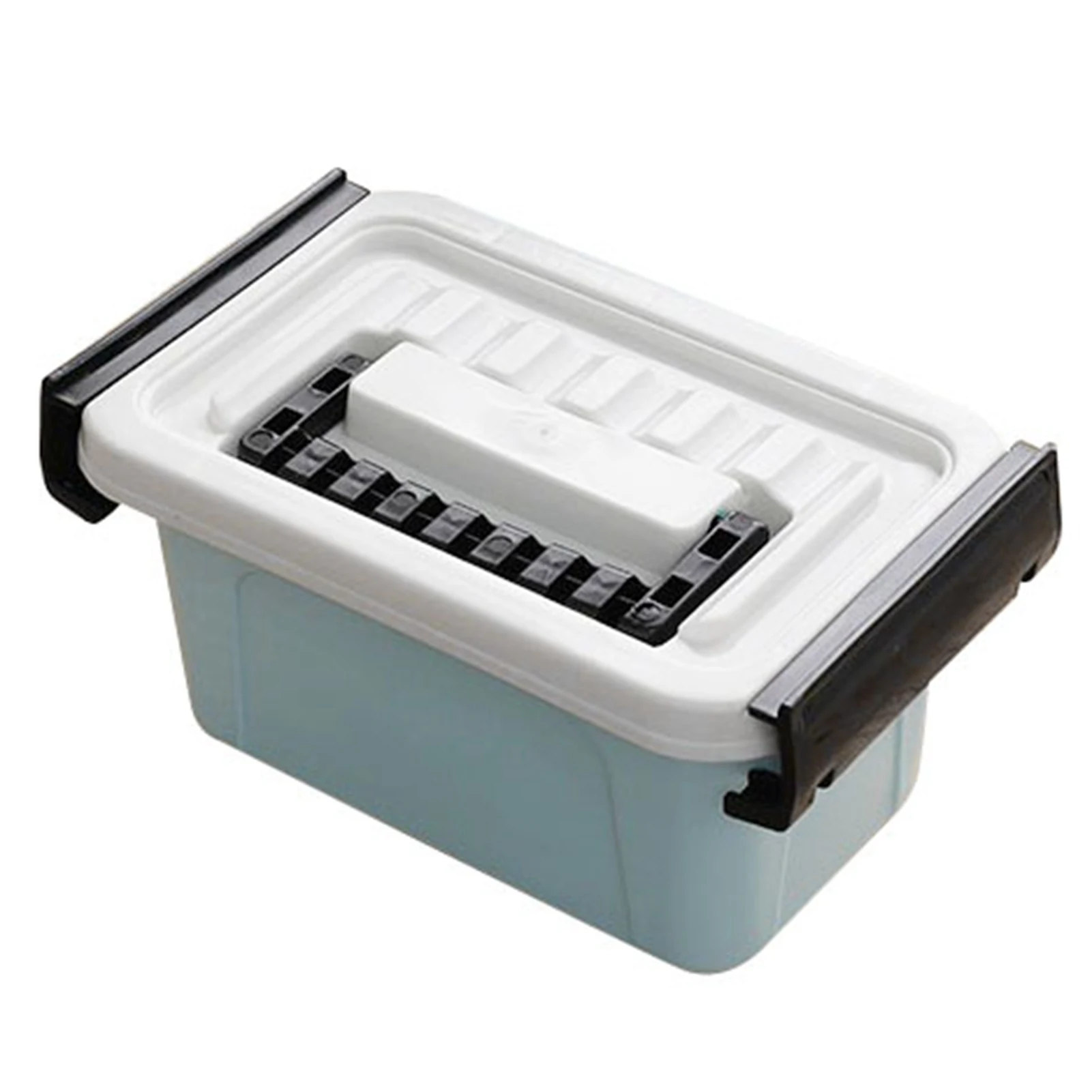 

Portable Storage Box With Lid Plastic Blue Organizer Box Bin Home Storage Container For Clothes Toys