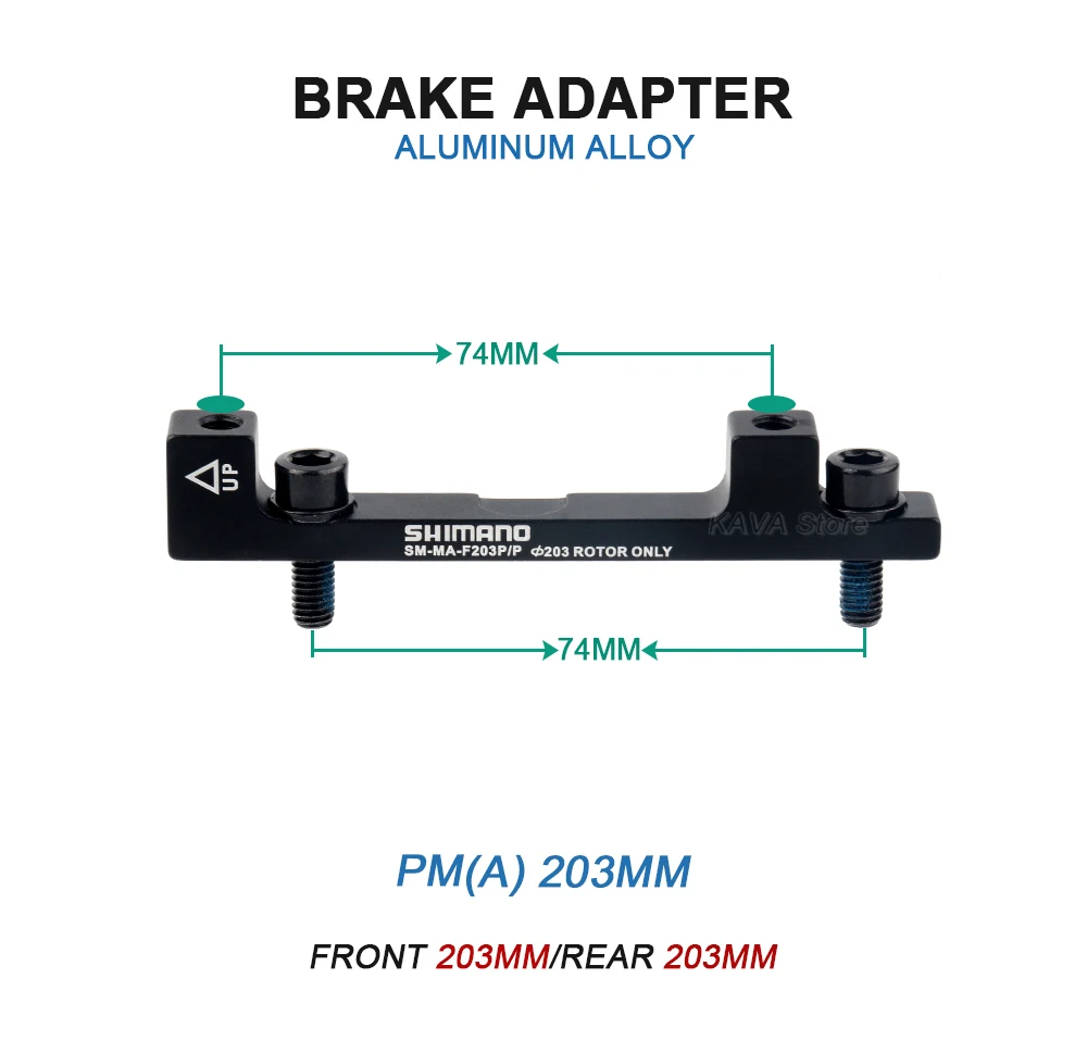 SHIMANO MTB Bremsscheibenadapter PM A 180 mm 203 mm Bremsscheibe Post Mount Konverter Ultraleichte Mountainbike-Teile – Detail 4