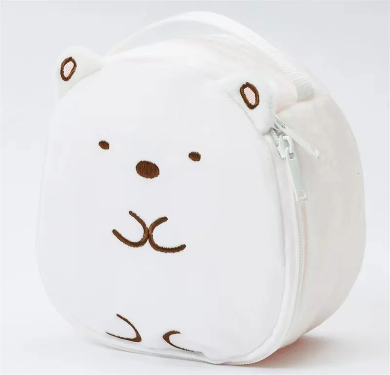 Sumikko Gurashi Plush Makeup Bag Case Storage Organizer Box Cartoon Bear Cat Kawaii Cute Cosmetic Bag With Partition