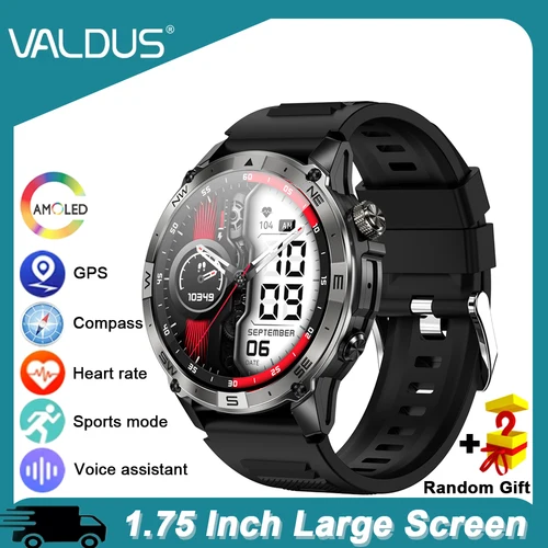 VALDUS VG40 PRO Smartwatch hombre mujer AMOLED GPS Bluetooth llamada ritmo cardíaco asistente de voz batería de larga duración reloj inteligente deportivo