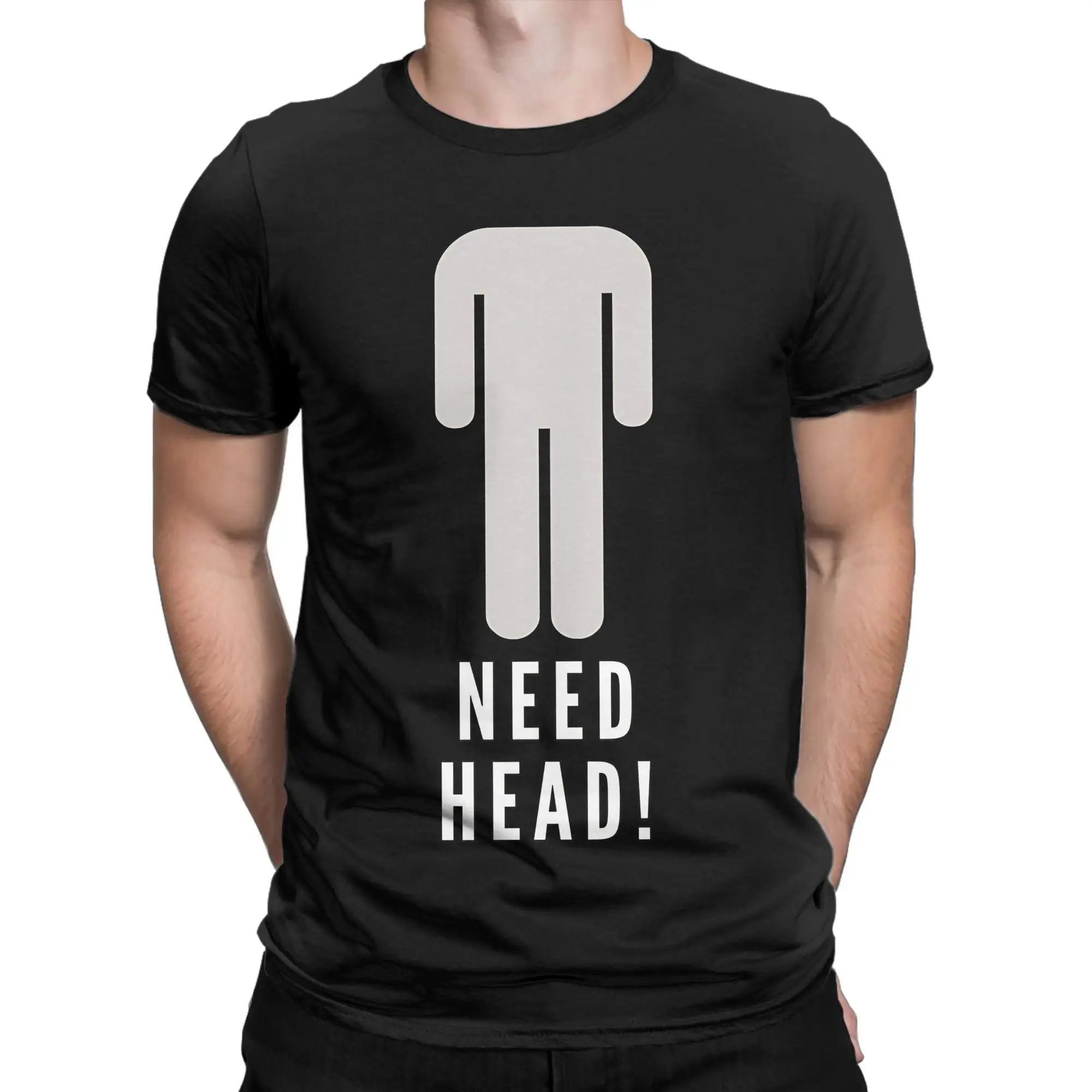 Man T-Shirt I Need HEAD Hugs Encouragement Affection Devotion T-Shirts Fashion Summer Tee Shirt Vintage Printed Cotton Clothing