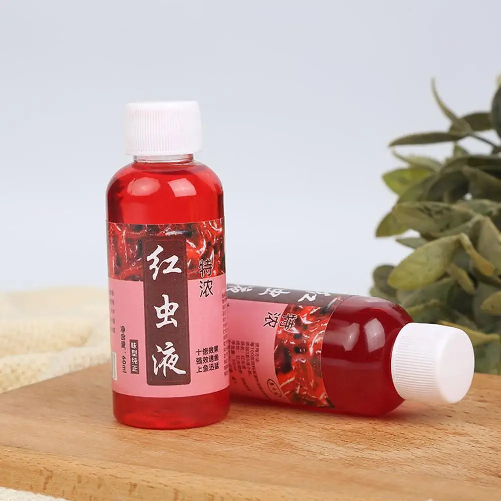 Strong Fish Attractant 100ml Concentrated Worm Extract Red Liquid For Fishing Fish Bait High Concentration Fish Bite Activa A0X5