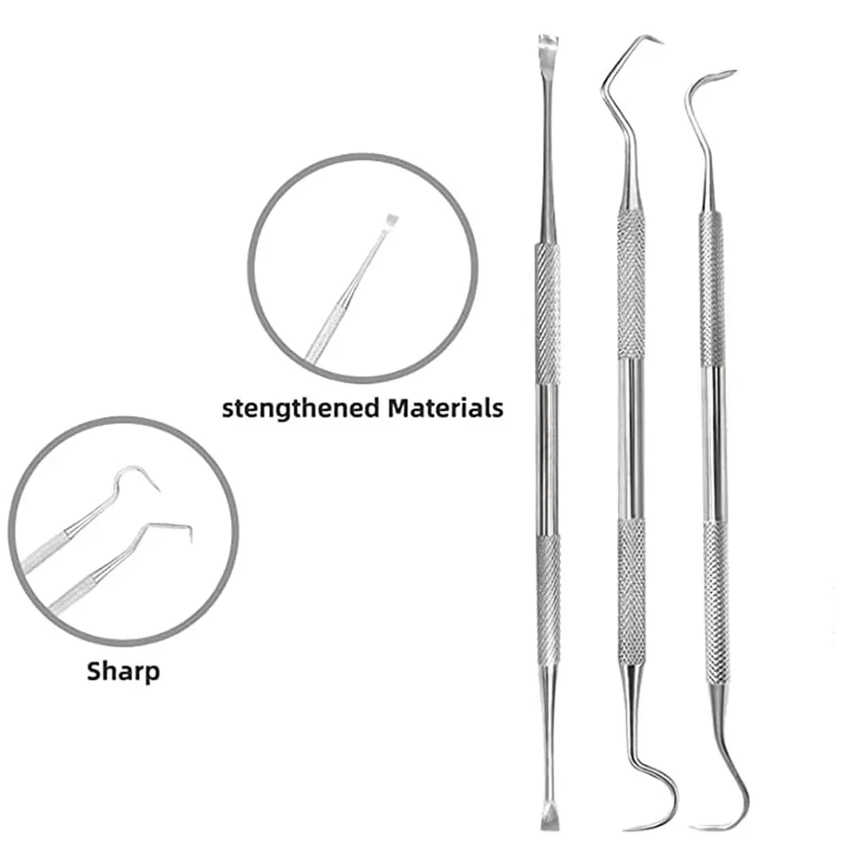 3 шт., скребок для чистки зубов питомцев, из нержавеющей стали