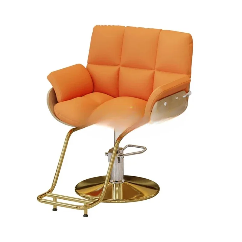 

Salon Beauty Barber Chair Iron Barbershop Gold Comfort Men Barber Chair Personalized Design Silla De Barbero Salon Furniture