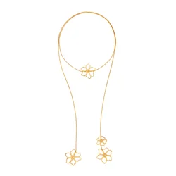 New Flower Earring Necklace Party Jewelry Set for Woman Gift Wholesale