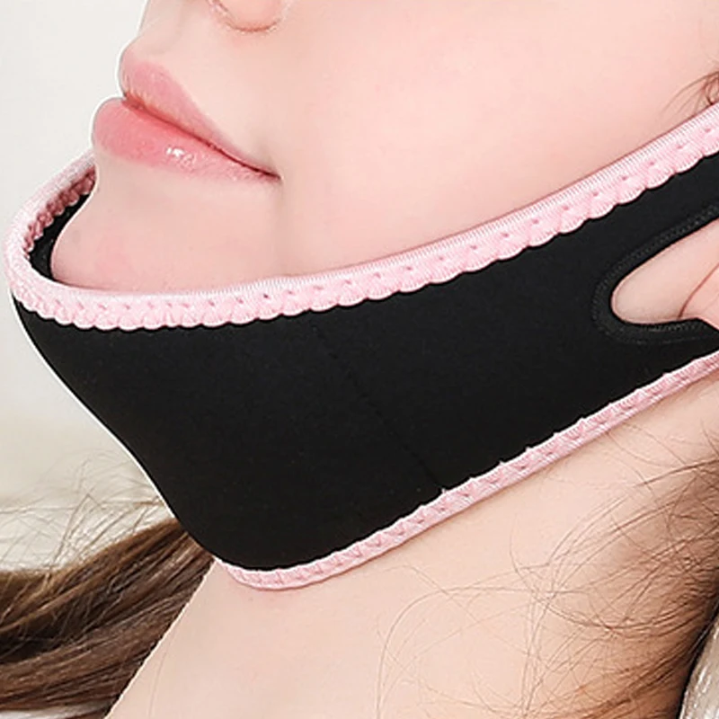 Face Lifting Strap for Women V-Line Facial Lift Bandage Sculpt Bandage Double Chin Reducer Chin Up Slimming Strap Fixed Belt