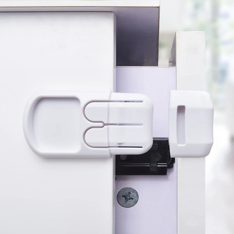 Baby Safety Drawer Locks Double Snap Multifunction Anti-Pinching Hand Cabinet Child Protection Security - view 3