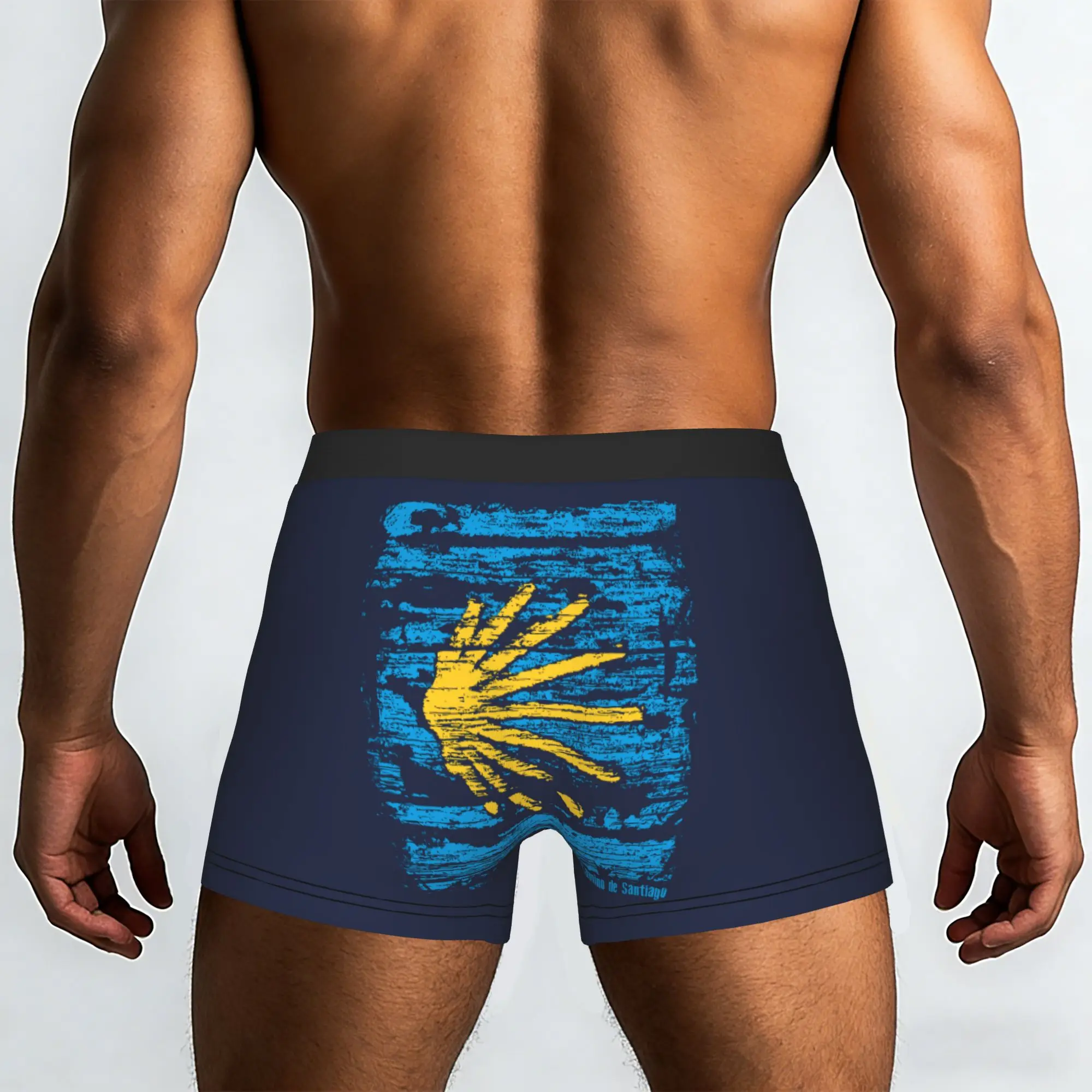 Custom Concha Camino de Santiago Underwear Men Breathable  Boxer Briefs Shorts Panties Soft Underpants For Male