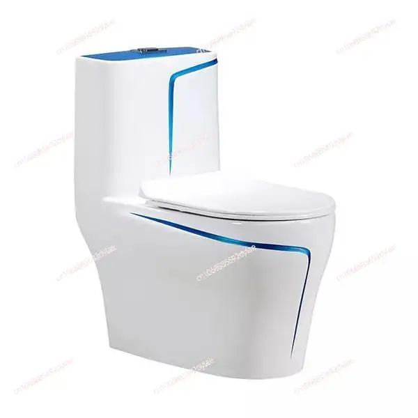 Design Bathroom Ceramic One-Piece Gold White Colored Toilets Bowl