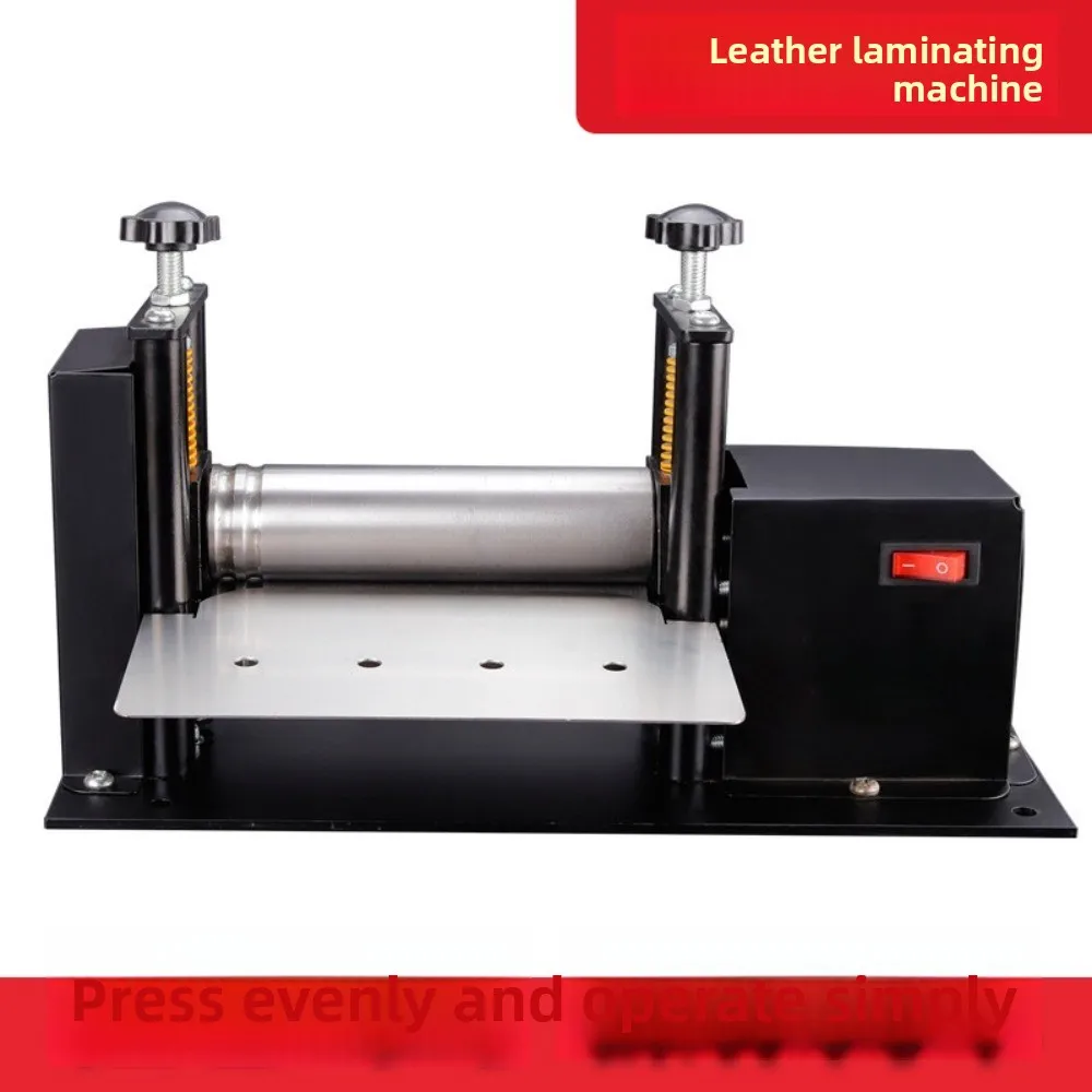 220V Electric Hand-cranked Small Leather Desktop Drawing Machine Pull Shoulder Strap Barrel Press Leather Laminat Machine
