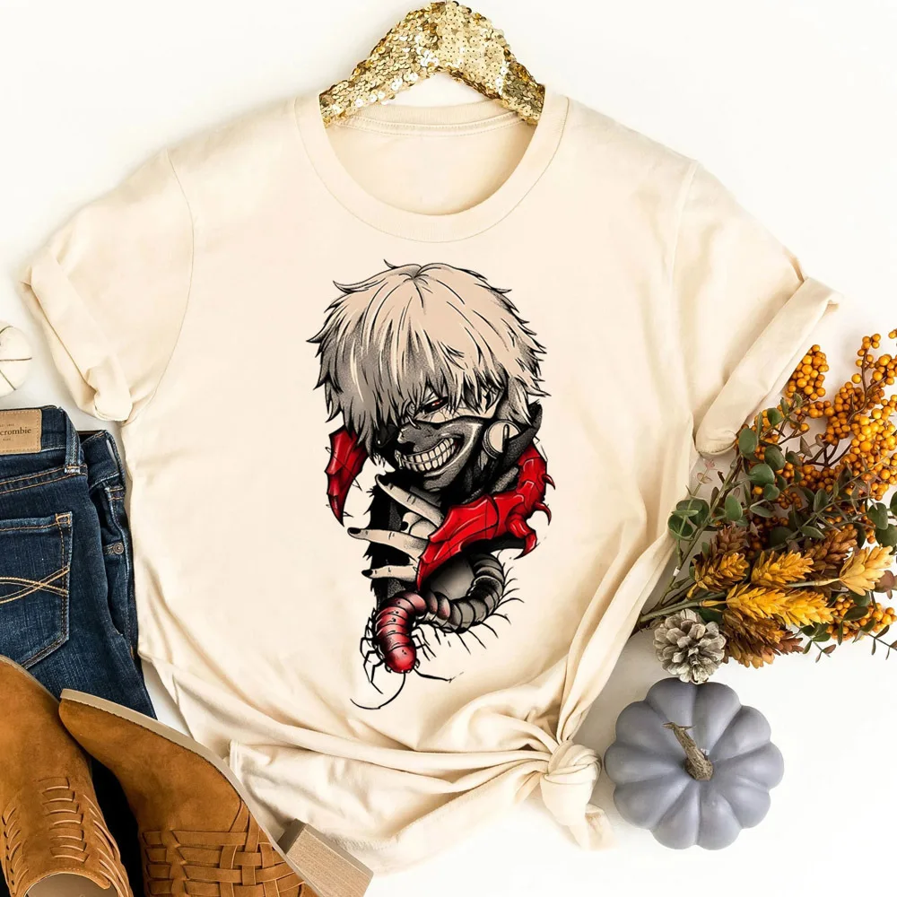 Tokyo Ghoul top tees femme cutecore baddie gyaru clearance sales Psychedelic t shirt harajuku emo 2000s streetwear cutecore