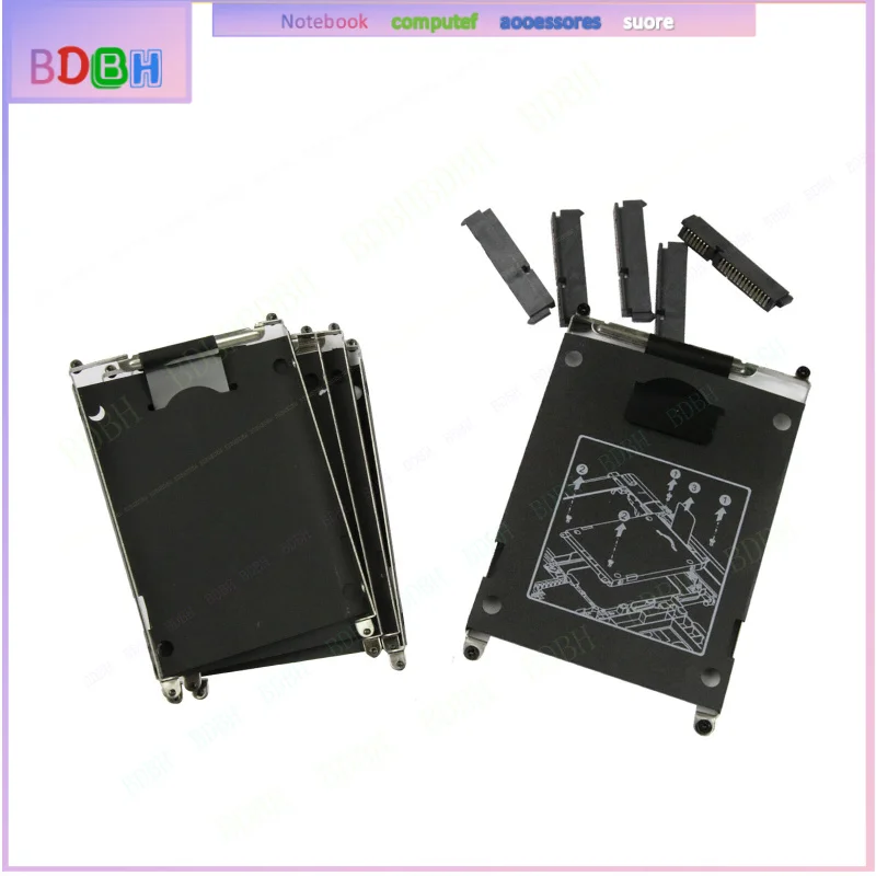 5PCS NEW SATA Hard Drive Caddy with Connector For HP EliteBook 2560p 2570p 2560