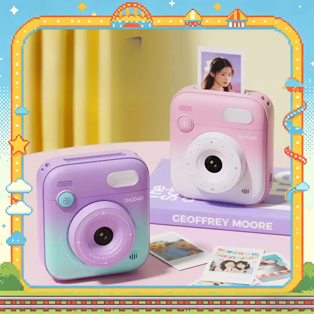 CHUZHAO X1 Instant Camera Prints Photos Directly 16GB Card Inkjet Digital Portable Small Camer Custom Girl Cameras Birthday Gift